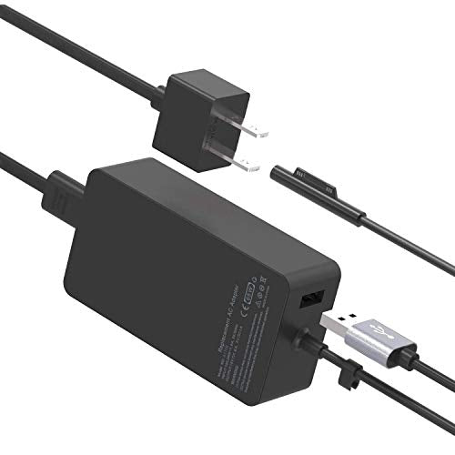 Surface Pro Charger Surface Laptop Charger 65W, for Surface Pro 9/8/7/6/5/4/3/X Surface Go 3/2/1 Surface Laptop 5/4/3/2/1 Surface Book 3/2/1 Microsoft Surface Charger Supports 44W 36W