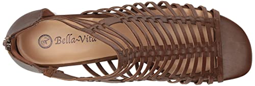 Bella Vita Women's Holden Block Heel Heeled Sandal, Navy Suede Leather, 7 Wide