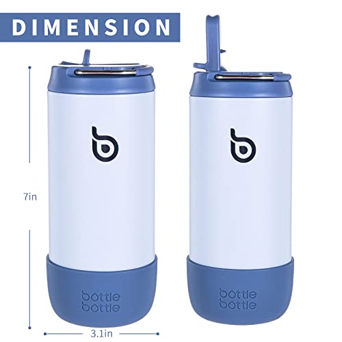 Kids Water Bottles BOTTLE BOTTLE 12 oz Kids Insulated Water Bottles with Leak Proof Lid Double Wall Vacuum Stainless Steel Water Bottle Keeps Hot and Cold for Boys Girls Gifts for Friends(blue)