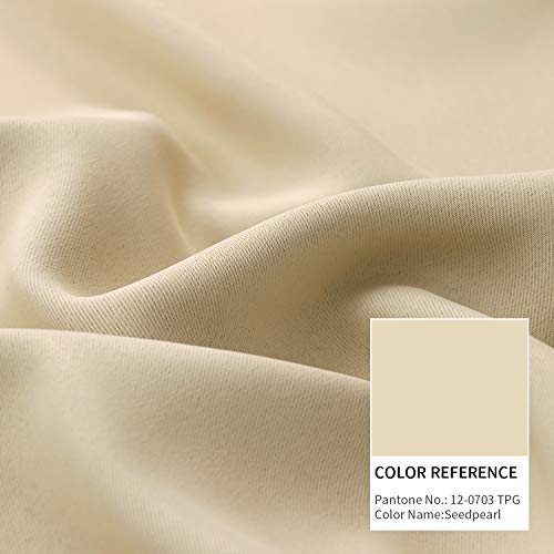 BGment Short Kitchen Curtains 36 Inch Length for Half Windows - 34 x 36 inch Curtains Rod Pocket and Back Tab Thermal Insulated Room Darkening Curtains for Cafe Room, 2 Window Panels, Navy