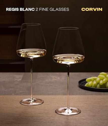 Martini Glasses Set of 2. 7.4 oz (220 ml.) | Elegant Hand blown Champagne Wine Glasses | Lead-free Premium Crystal Cocktail Glasses for Wedding, Anniversary or Birthday Gift | Crema (Coupe)