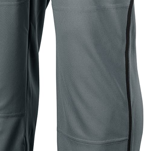 Champro Men's Standard Triple Crown Open Bottom Adult Baseball Pants, Graphite, Navy Pipe, 3X-Large