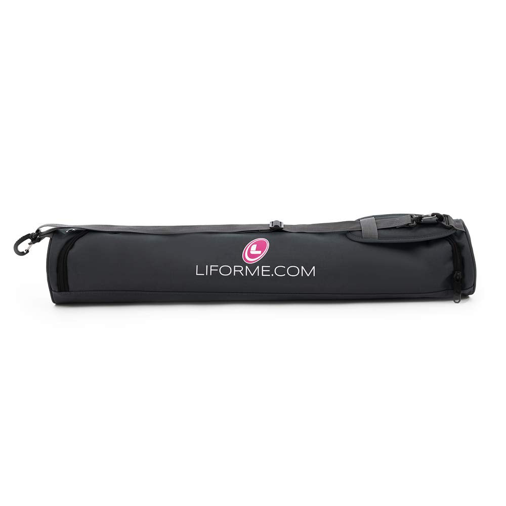 Liforme Printed Yoga Mat Collection – Free Yoga Bag, Patented Alignment System, Warrior-like Grip, Nonslip, Eco-friendly, Sweat-resistant, Wide and Thick for Comfort - Grateful Pink