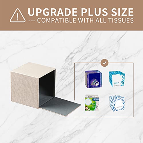 Square Tissue Box Cove,Cut Leather Tissues Cube Box Holder,Modern Facial Paper Organizer Storgage,Box Tissue Dispenser Decor Accessories for Bathroom Counter,NightStand,Coffee table,desk,Home,Office