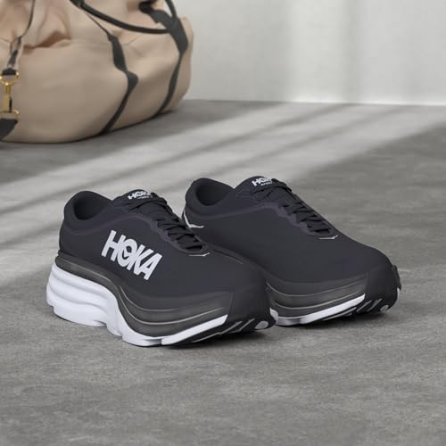 Hoka Men's Bondi 8 Sneaker, Frost/Gold, 7