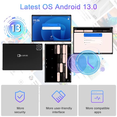 Tablet 10.1 Inch Android 13 Tablets 2024 Latest Android Tablet 128GB ROM+16GB RAM (8+8 Virtual), 2 in 1 Tablet with Keyboard, Powerful Octa-Core+13MP Camera, 1TB TF Expandable, FHD WiFi Tablet PC