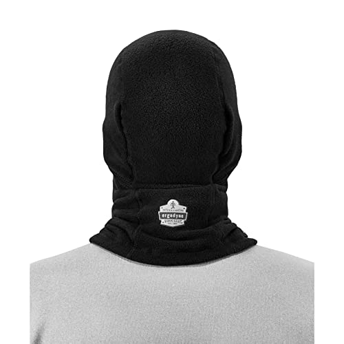 Ergodyne N-Ferno 6823 Balaclava Ski Mask, Wind-Resistant Face Mask, Hinged Design, Each, Black, One Size