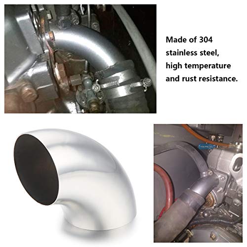 A-KARCK Exhaust Elbow 1.75 Inch OD, 304 Stainless Steel Mandrel Bend Elbow Suitable for Custom Exhaust System