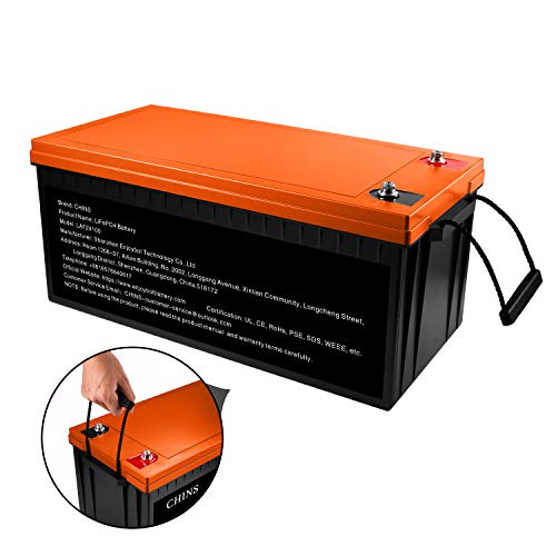 CHINS LiFePO4 Battery 24V 100Ah Lithium Battery - Built-in 100A BMS, 2000+ Cycles, Perfect for RV, Home Storage and Off-Grid