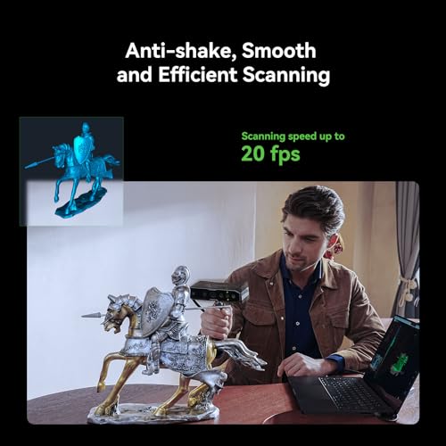Creality 3D Scanner CR-Scan Otter for 3D Printing, 3D Printer Scanner 20fps with Four-Lens Stereo Vision, 10-2000mm Scanning Range, Anti-Shake Tracking, 0.02mm Accuracy for mac OS/Windows