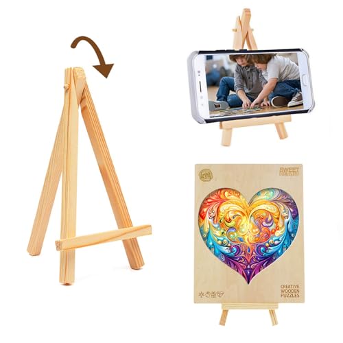 KAAYEE Heart Shaped Wooden Puzzle - 100pcs, 8.4 * 8inch, Heart Wood Puzzles with Unique Animal Pieces for Adults, Beautiful Heart Jigsaw Puzzle, Beautiful Gift for People You Love