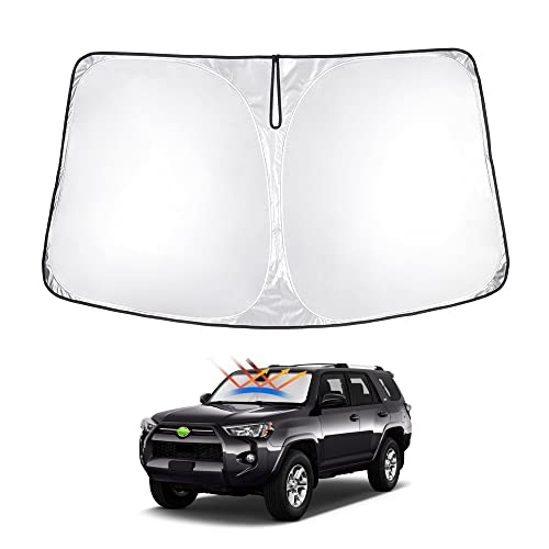 T TGBROS Windshield Sun Shade Custom Fit for 2020-2023 2024 Toyota Corolla Accessories Foldable Sun Shield Reflective Polyester Sun Visor Cover Block Heat and Sun Protection(Not for Corolla Cross)