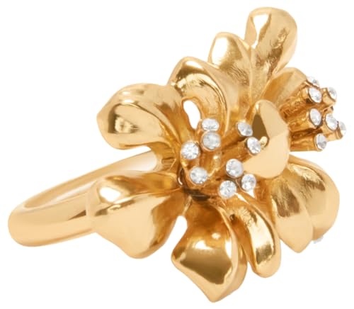 Oscar de la Renta, Twin Flower Ring, Gold