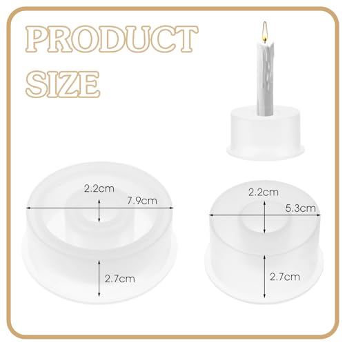 Grevosea 2 Pcs Candle Holder Resin Molds, Candlestick Silicone Molds Epoxy Resin Molds Candle Holder Mold for Pouring Taper Candles and Tealights DIY Crafts Wedding Party Home Decoration