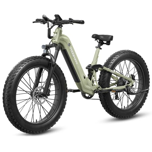 PUCKIPUPPY Electric Bike for Adults 960W, 48V 20AH Battery Adult Electric Bicycles, 26" Fat Tire Full Suspension Step-Thru Ebike, 28MPH Mountain Ebike, 7 Speed, 80Miles Range, UL Certified-Boxer ST