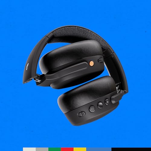 Skullcandy Crusher ANC 2 Over-Ear Noise Canceling Wireless Headphones with Sensory Bass and Charging Cable, 50 Hr Battery, Skull-iQ, Alexa Enabled, Microphone, Works with Bluetooth Devices - Black