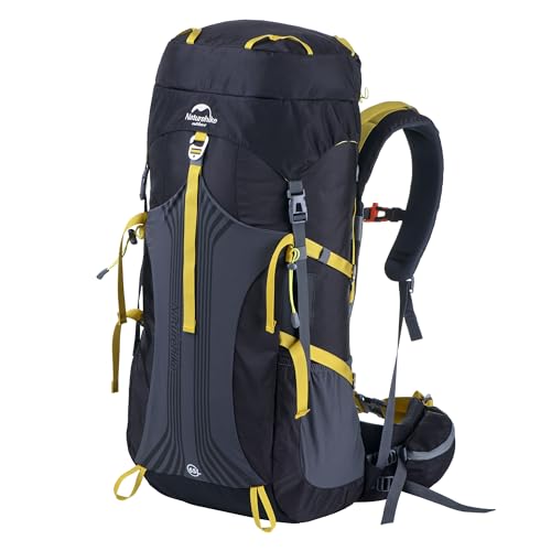 Naturehike 65L Internal Frame Hiking Backpack for Outdoor Camping Travel Backpacking, Ultralight Backpack for Adults (65L, Black)