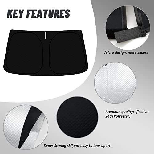 D-Lumina Windshield Sun Shade for 2010-2023 Toyo-ta 4Runner Accessories, Foldable Front Window Sunshade Sun Visor Protector Block UV Rays Heat, Upgraded 3 Layers 240T Material
