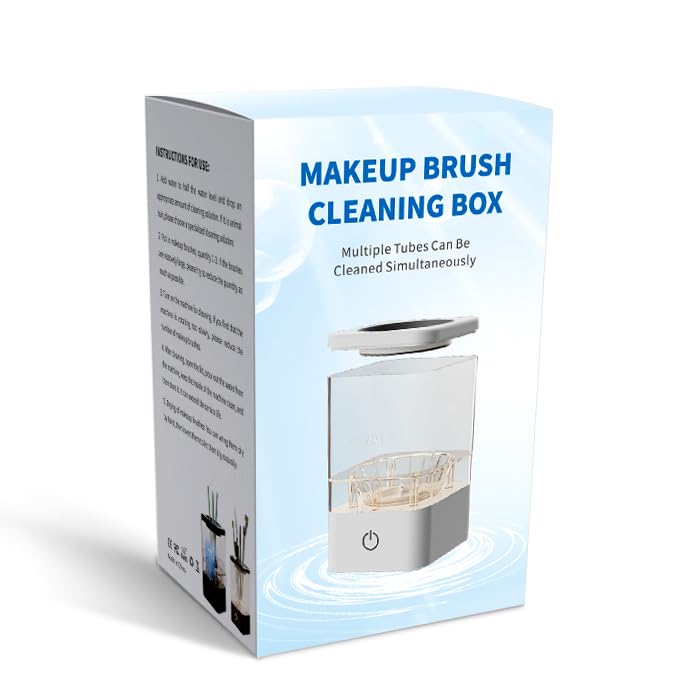 Makeup Brush Cleaner, Neeyer Super-Fast Electric Brush Cleaner Machine Automatic Brush Cleaner Spinner Makeup Brush Tools White