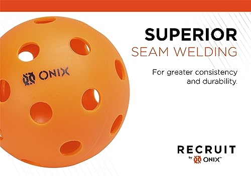 Onix Recruit Indoor Ready to Play Superior Welding Design Pickleball Ball