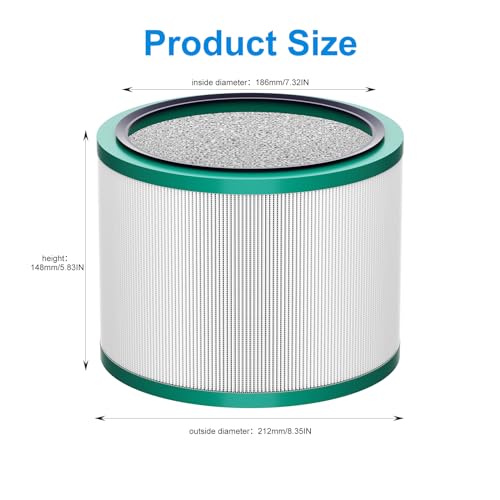 Nukisa Air Purifier Filters Compatible With Dyson Hp01 Fan Air Purifier Filter Replacement, Suitable With HP01, HP02, DP01 And DP02 Air Purifier Accessories Replacements,Part # 968125-03 (1)
