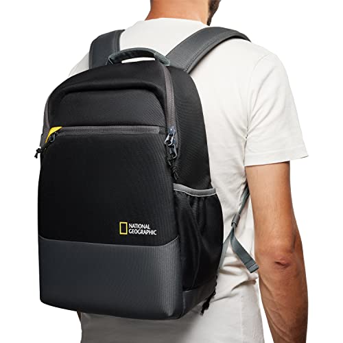 National Geographic Shoulder Bag Small, Camera Bag for DSLR and Mirrorless with Lens, and Accessories, Batteries, Cables, Adjustable Strap, Ultra-Lightweight, NG E1 2360, Black [Amazon Exclusive]