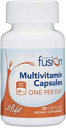 Bariatric Fusion One Per Day Bariatric Multivitamin with Iron | Easy to Swallow Capsule | Bariatric Vitamin for Bariatric Surgery Patients | Post Gastric Bypass and Sleeve | 30 Count | 1 Month Supply