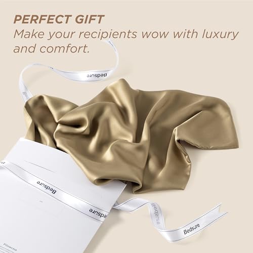 Bedsure Silk Pillowcase with Zipper,Taupe Silk Pillowcase for Hair and Skin,10% Mulberry Silk Pillow Cases and 90% Modal Blended Pillow Case Standard Size, Gifts for Women Men, 1pc, 20x26 Inches