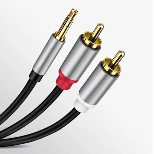 tsrqponmlkjlh RCA to 3.5mm Audio Cable 10FT 2RCA to Y Splitter Aux for Computer Cell Phone Audio Connection