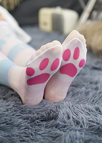 CAT KO Women's Kawaii Thigh High Socks Cute 3D Anime Strawberry Over the Knee High Stocking for cosplay (Dva)