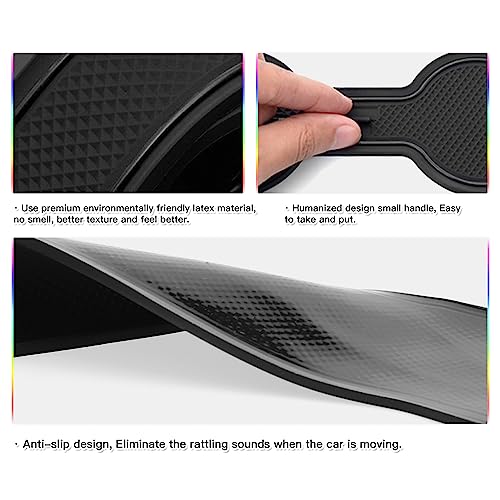 SKTU 2024 2025 2026 Chevy Trax Door Slot Mat for 2024 2025 2026 Chevrolet Trax (LS,1RS,LT,2RS,ACTIV) 14PCS Fit 2024 2025 2026 Chevy Trax Accessories Door Compartment Cup Center Console Liners (Black)