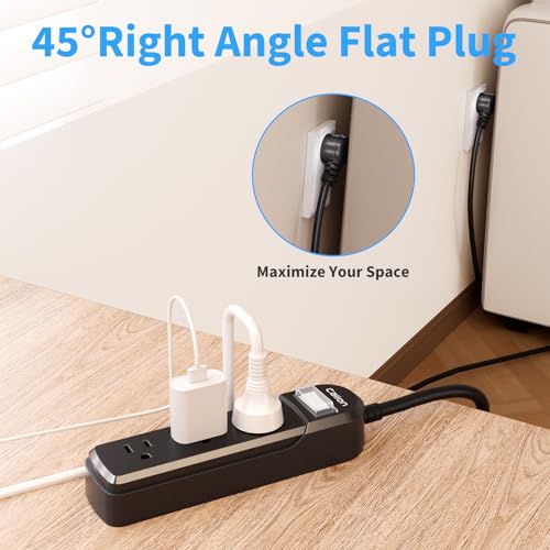 Calionltd Outdoor Power Strip Weatherproof, 6 FT Outdoor Extension Cord with Multi Outlets, Overload Protection and Shockproof, Mountable SJT Outdoor Extension Cord for Patio,Outdoor Decorations