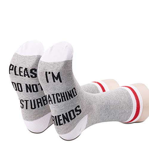 TSOTMO 2 Pairs Please Do Not Disturb I’m Watching TV SHOW Socks (BFF)