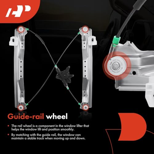 A-Premium Power Electric Window Regulator without Motor Replacement for Town & Country Dodge Grand Caravan Ram C/V Volkswagen Routan 2008-2018 Front Driver Side