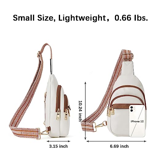 BOSTANTEN Small Sling Bag for Women Leather Crossbody Bags Fanny Pack Chest Bag for Travel