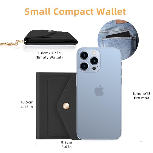 Gostwo Womens Wallet RFID Blocking Small Wallets Woman Credit Card Holder Trifold Ladies Wallets with Coins Zipper Pocket(Red)