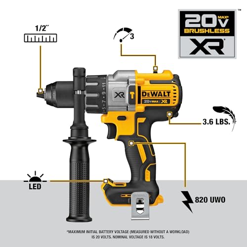 DEWALT DCK299P2 20V MAX XR 5.0Ah Premium Cordless Hammerdrill & Impact Driver Combo Kit with DEWALT DWA2FTS100 Screwdriving and Drilling Set, 100 Piece