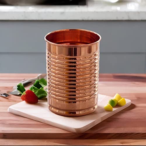 2 Activelife Bean Tin Plan Design Pure Copper Tumbler Set of 2 | Drinking Water with Copper Cups | Premium Quality Copper Tumblers for Home, Office, Hotel, Travel, and Gifting - Set of 2 12oz