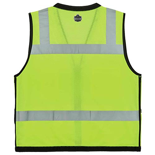 Ergodyne unisex adult Heavy-duty Class 2 Heavy Duty Mesh Surveyors Vest, Lime, Small-Medium US