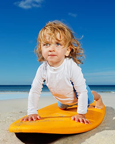 Willit Boys Rash Guard Swim Shirt Baby/Toddler Long Sleeve UPF 50+ Sun Protection SPF Quick Dry Shirt Blue 6-12 Months