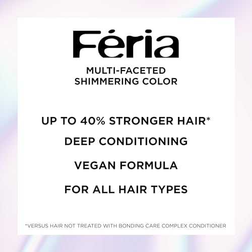 L'Oreal Paris Feria Multi-Faceted Shimmering Permanent Hair Color, 60 Crystal Brown (Light Brown), Pack of 1, Hair Dye