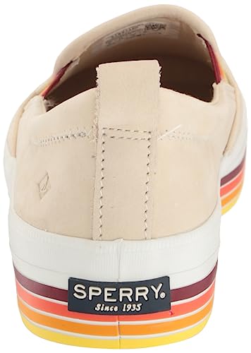 Sperry Women's Crest Twin Gore Platform Boat Shoe, White Stripe, 11