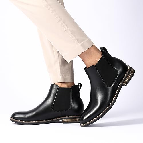 Bruno Marc Men's Chelsea Boots Dress Ankle Slip On Boots,Black,Size 14,URBAN-06-1