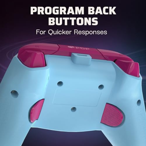 PDP Gaming REMATCH GLOW Enhanced Wired Gaming Controller: Licensed Glow in the Dark Gamepad for Xbox Series X|S, Xbox One, Windows PC, Mappable Back Buttons, Advanced Customizable App: Android Dreams