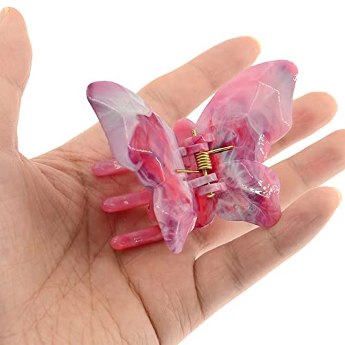 6 Pieces Butterfly Hair Claw Clips Non-slip Hair Jaw Clips Medium Size Hair Clips for Women Girls' Hair Accessories