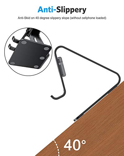 OMOTON Stand for Apple Watch - 2 in 1 Universal Desktop Stand Holder (Not Include Charger) for All iPhone 16 15 14 13 12 and Apple Watch Series 9/8/SE2/7/6/SE/5/4/3/2 (Both 38/40/41/42/44/45mm)-Black