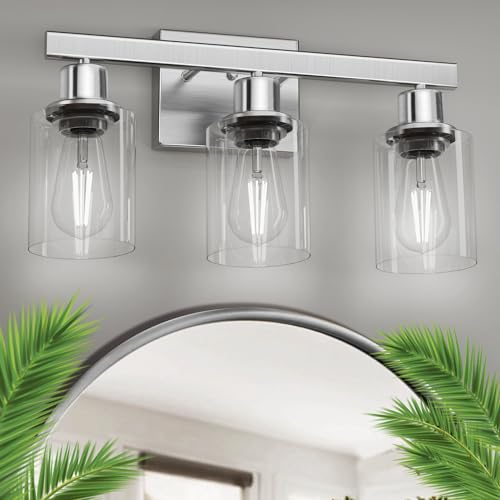 DIKAIDA Farmhouse Bathroom Vanity Lights, 2-Light Rustic Bathroom Lights Fixture, Vanity Lighting, Industrial Wall Sconces, Modern Metal Wall Light for Bedroom,Living Room,Bathroom,Hallway