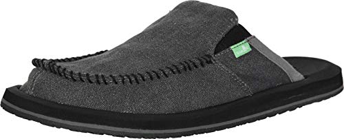 Sanuk mens You Got My Back Iii Slipper, Dark Charcoal, 8 US