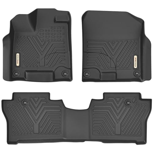 YITAMOTOR Floor Mats Compatible with 2019-2023 Honda Passport, Custom Fit Black TPE Floor Liners 1st & 2nd Row All Weather Protection