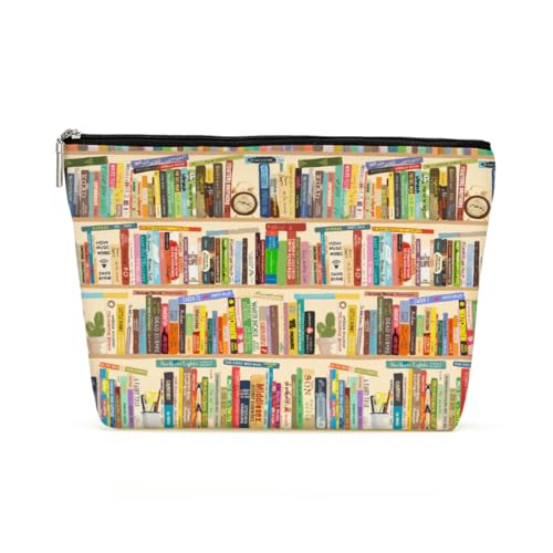 Funny Gifts for Book Lovers Readers Makeup Bag Bookish Gifts Book Accessories Cosmetic Bag Book Club Librarian Gifts for Women Friend Daughter Reading Lovers Birthday Christmas Friendship